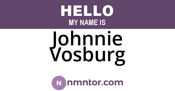 Johnnie Vosburg