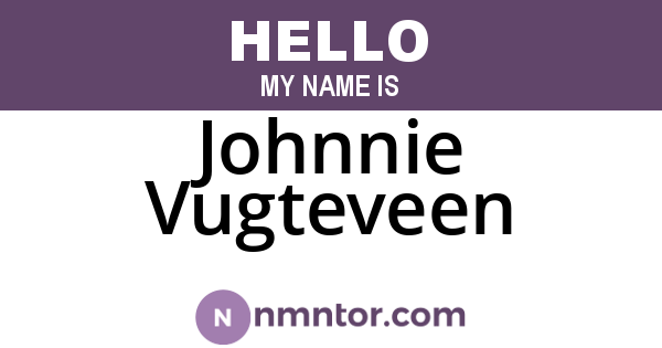 Johnnie Vugteveen