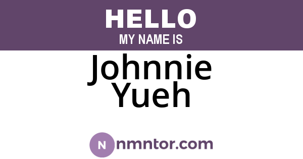 Johnnie Yueh