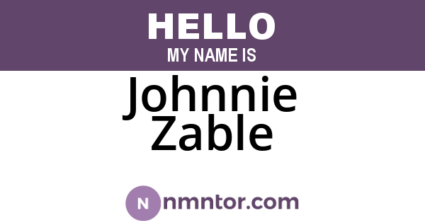 Johnnie Zable