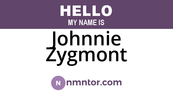 Johnnie Zygmont