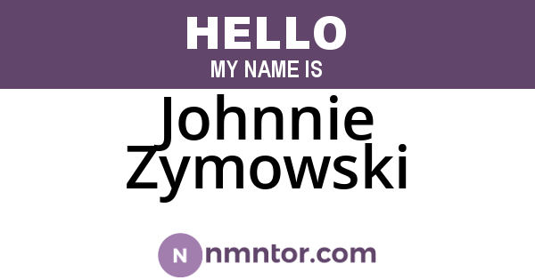 Johnnie Zymowski