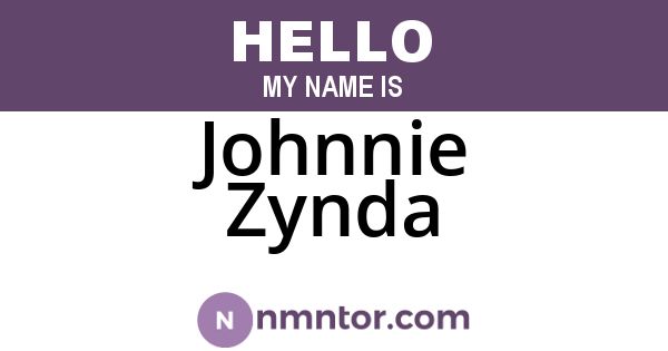 Johnnie Zynda