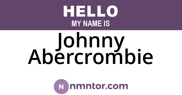 Johnny Abercrombie