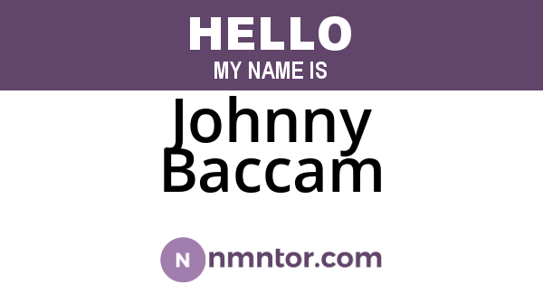 Johnny Baccam