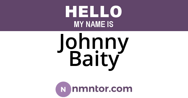 Johnny Baity