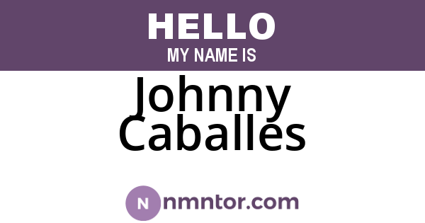 Johnny Caballes