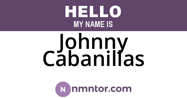 Johnny Cabanillas