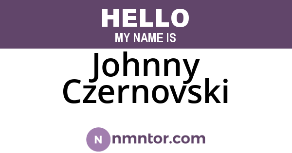 Johnny Czernovski
