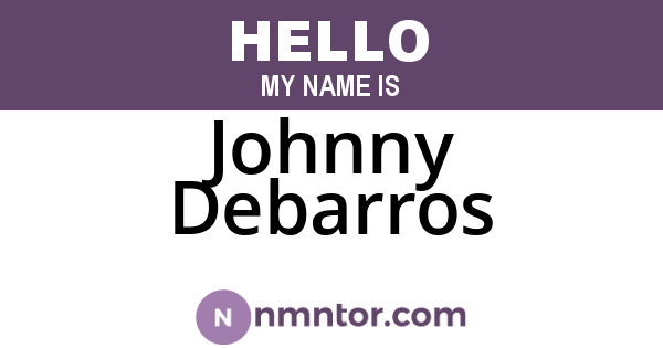 Johnny Debarros