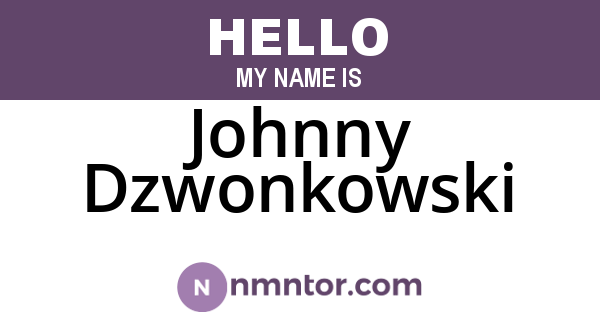 Johnny Dzwonkowski