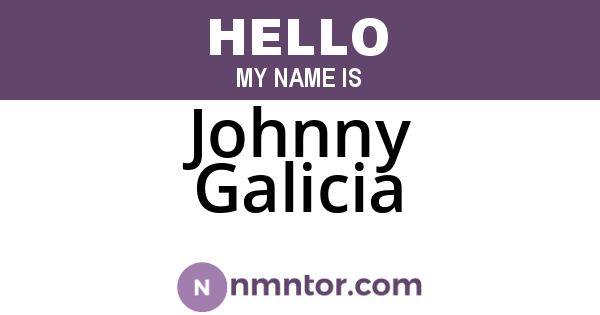 Johnny Galicia