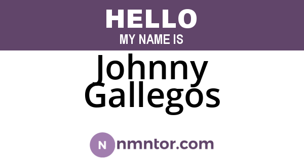 Johnny Gallegos