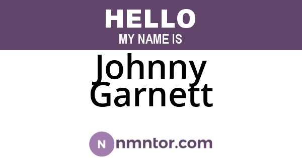 Johnny Garnett