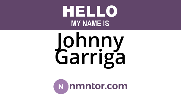 Johnny Garriga