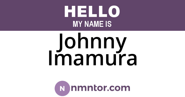 Johnny Imamura