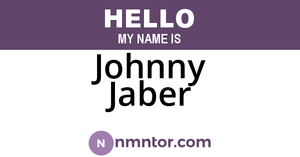Johnny Jaber