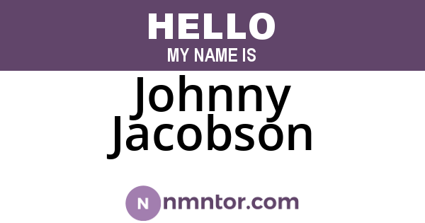 Johnny Jacobson
