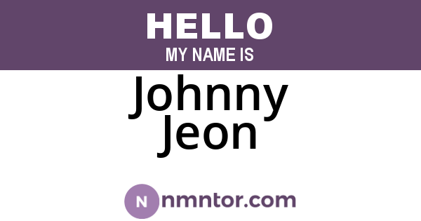 Johnny Jeon