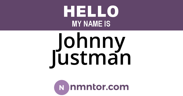 Johnny Justman
