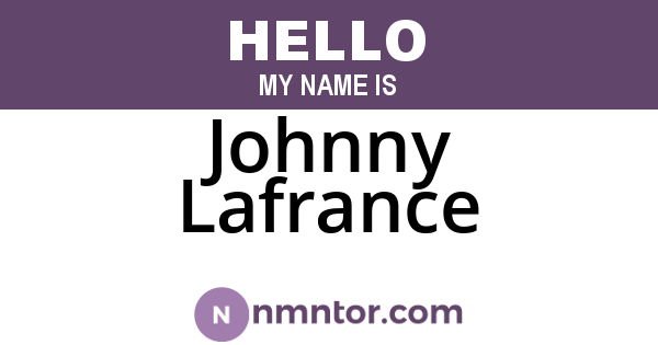 Johnny Lafrance
