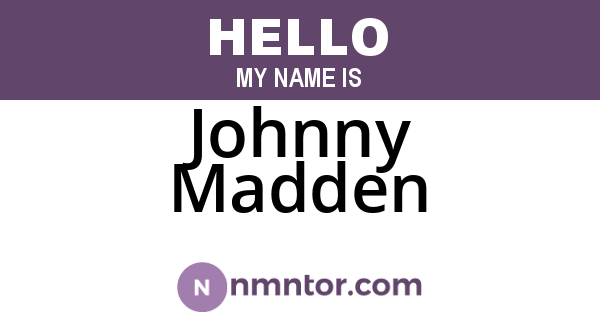 Johnny Madden