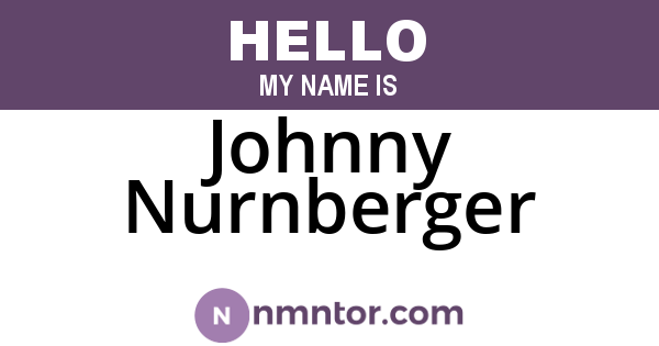 Johnny Nurnberger