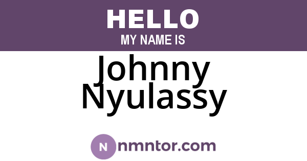 Johnny Nyulassy
