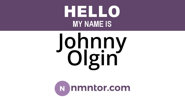 Johnny Olgin