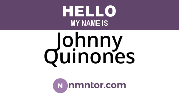 Johnny Quinones