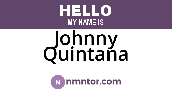 Johnny Quintana