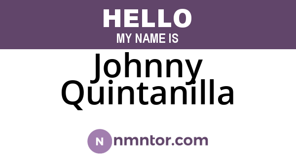 Johnny Quintanilla