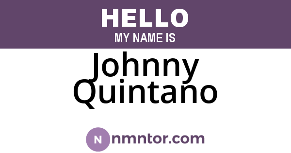 Johnny Quintano