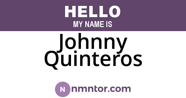 Johnny Quinteros