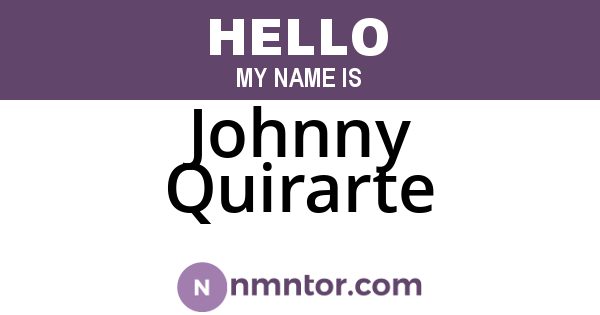 Johnny Quirarte