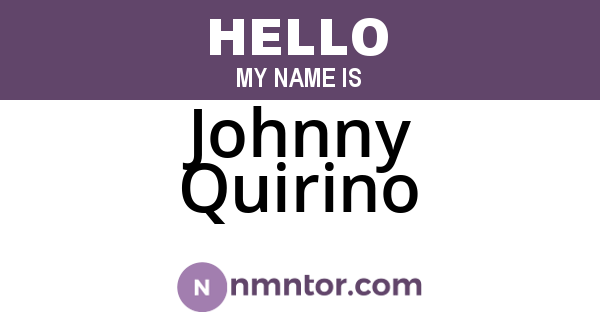 Johnny Quirino