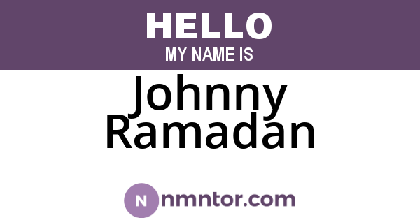 Johnny Ramadan
