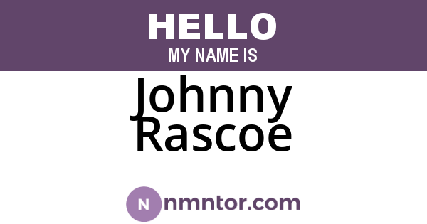 Johnny Rascoe