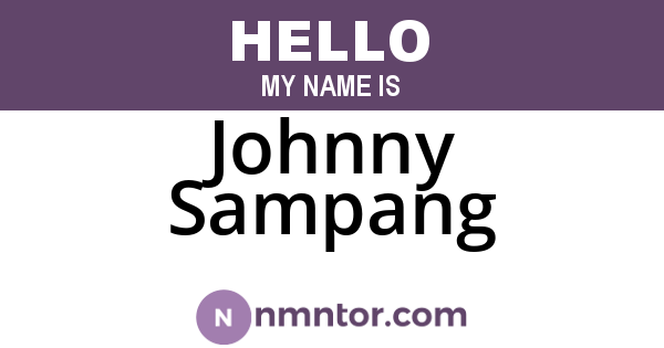 Johnny Sampang