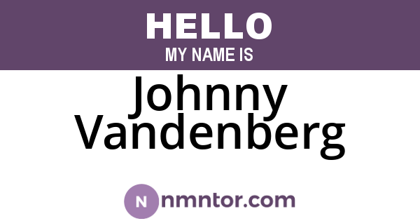Johnny Vandenberg