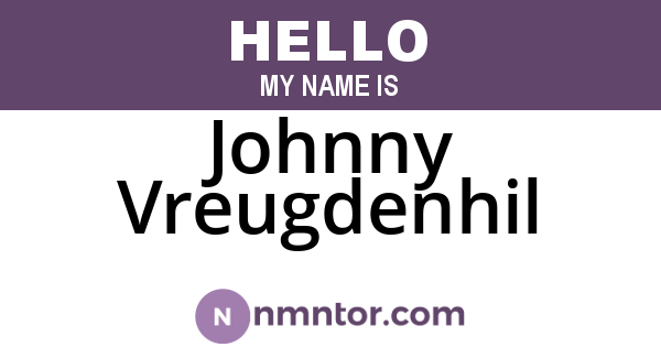 Johnny Vreugdenhil