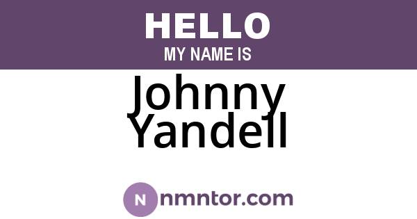 Johnny Yandell