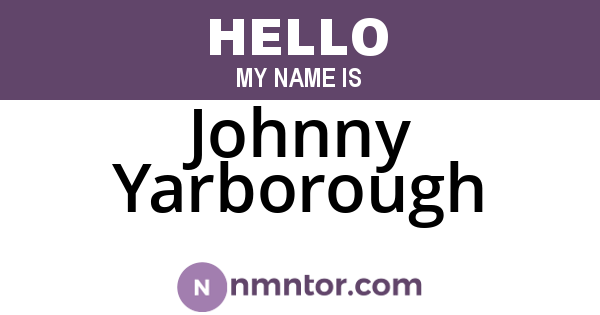 Johnny Yarborough