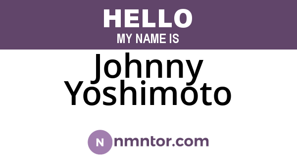 Johnny Yoshimoto