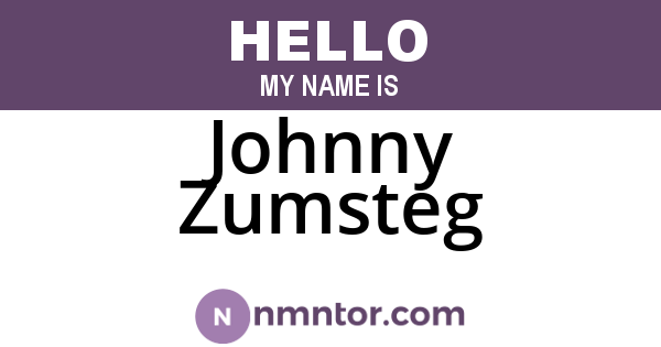 Johnny Zumsteg