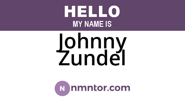 Johnny Zundel