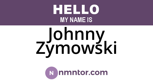 Johnny Zymowski