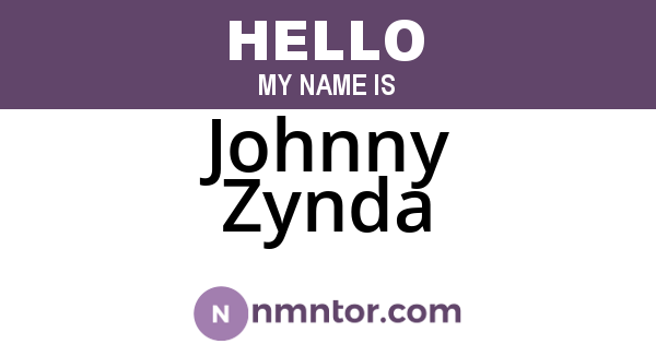Johnny Zynda
