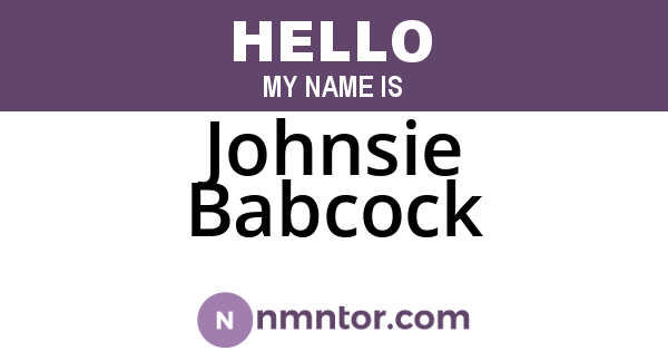Johnsie Babcock