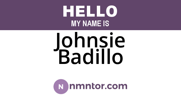 Johnsie Badillo